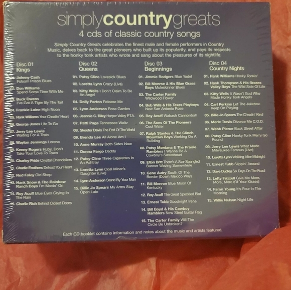 Simply Country Greats 4xCD Sealed New - Picture 2 of 4